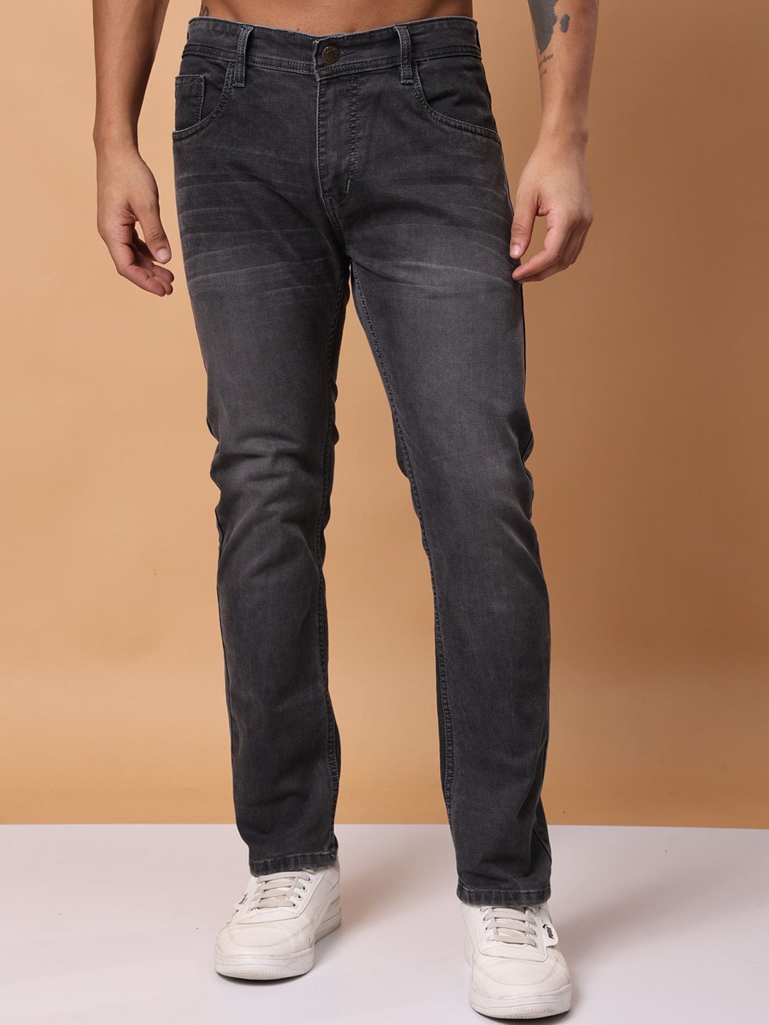 

London Hills Men Stretchable Jeans, Black