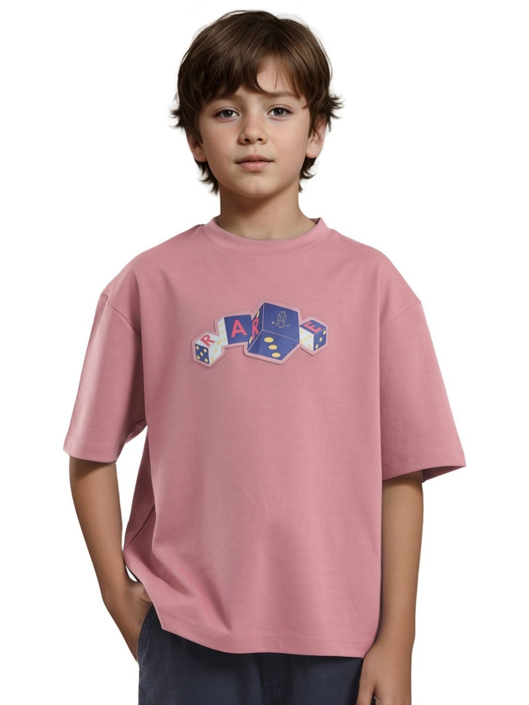 

Rare Ones Boys Applique Print T-Shirt, Pink