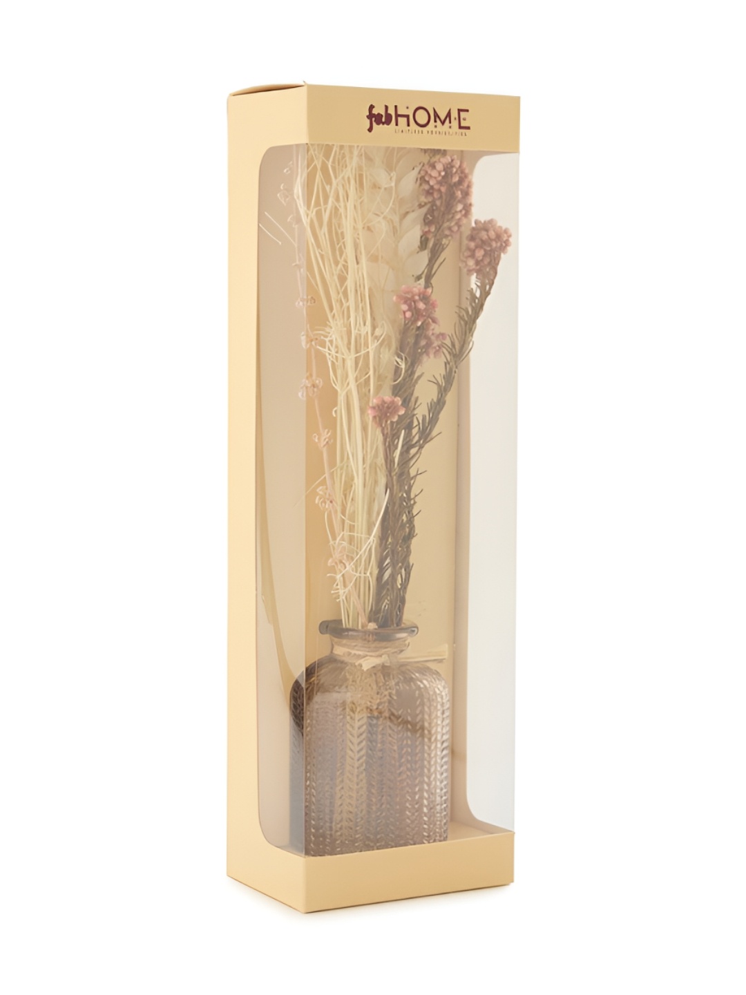 

Fabindia Pink & Cream Colored Dried Flowers Sughandh Diffuser
