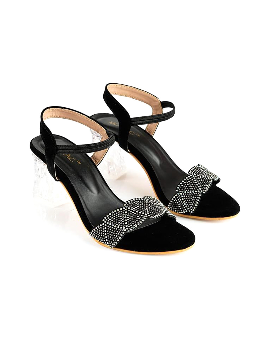 

MOSAC Party Platform Sandals, Black