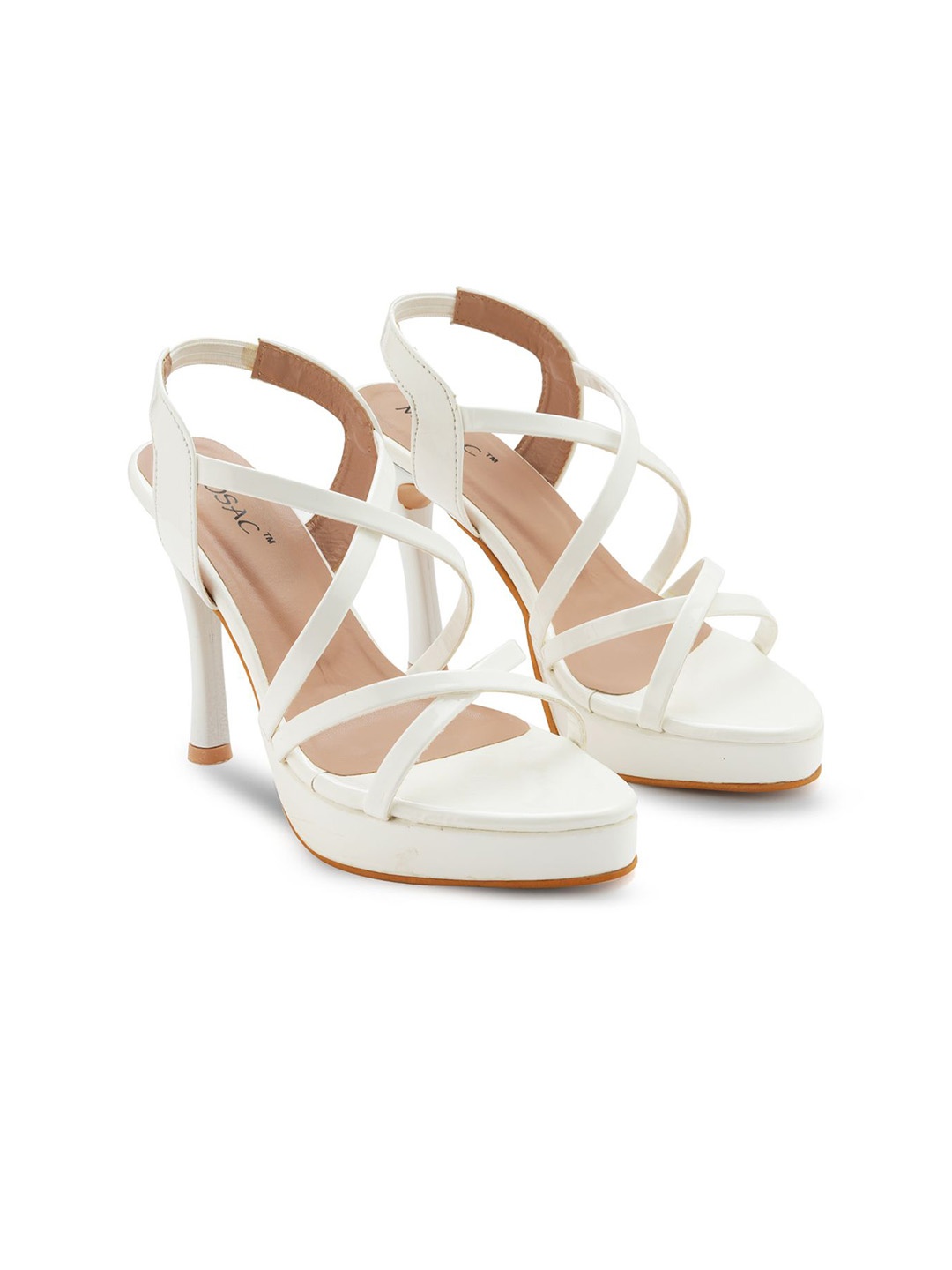 

MOSAC High-Top Stiletto Sandals, White