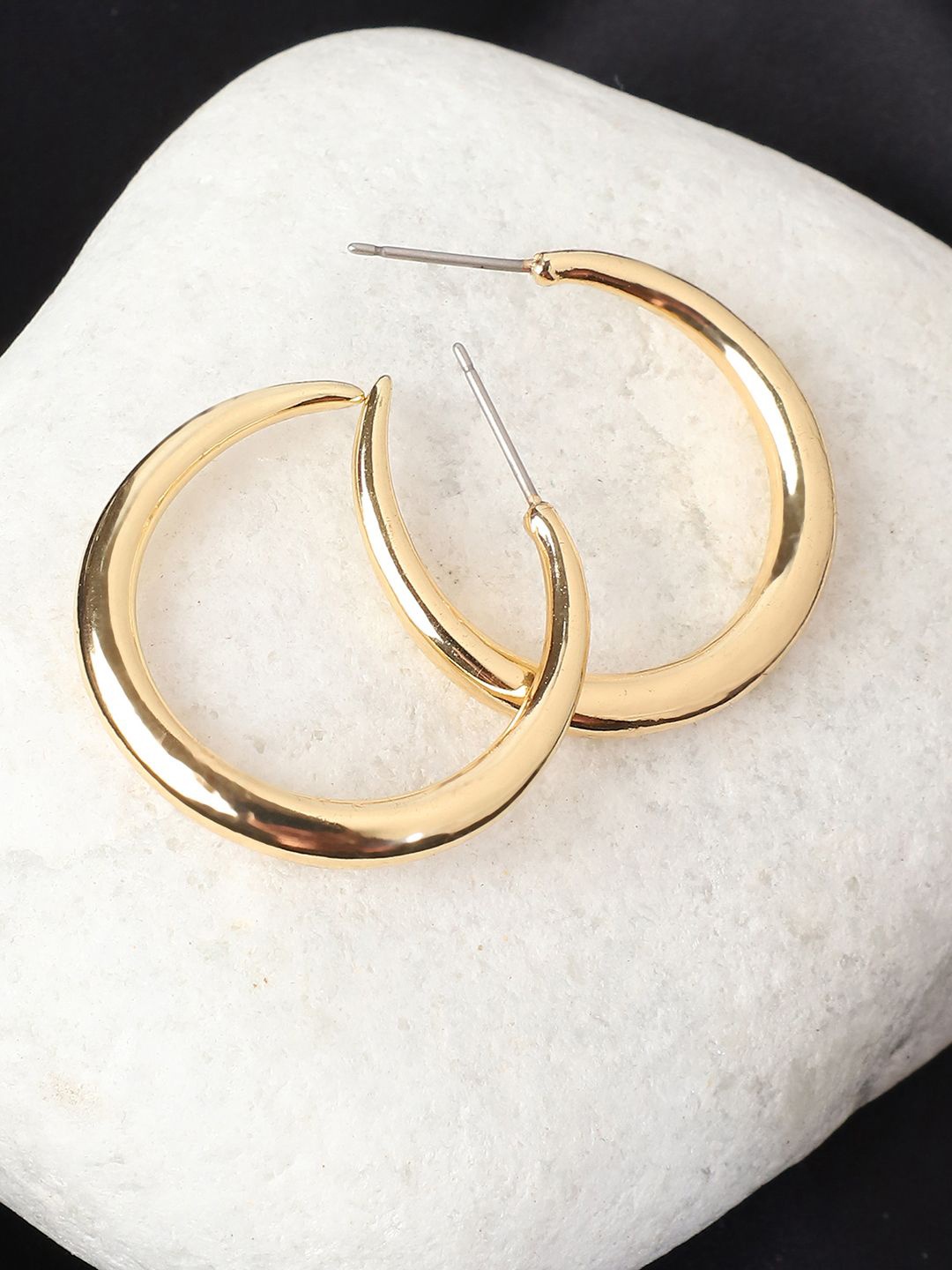 

ELLE Gold Plated Half Hoop Earrings