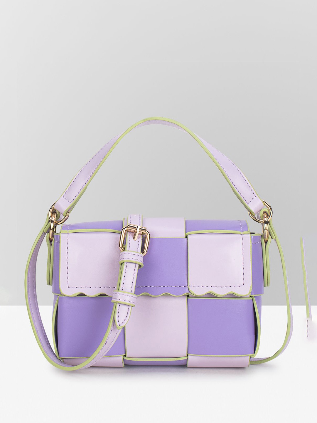 

Filauri Women purple Embellished PU Structured Sling Bag