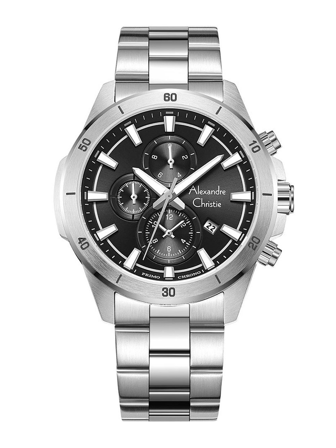 

Alexandre Christie Men Skeleton Dial & Stainless Steel Straps Analogue Watch 6668MCBSSBA, Silver