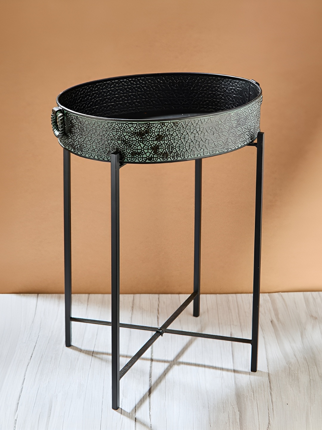 

Fabindia Utkarsh Black Textured Antiqued Floor Planters