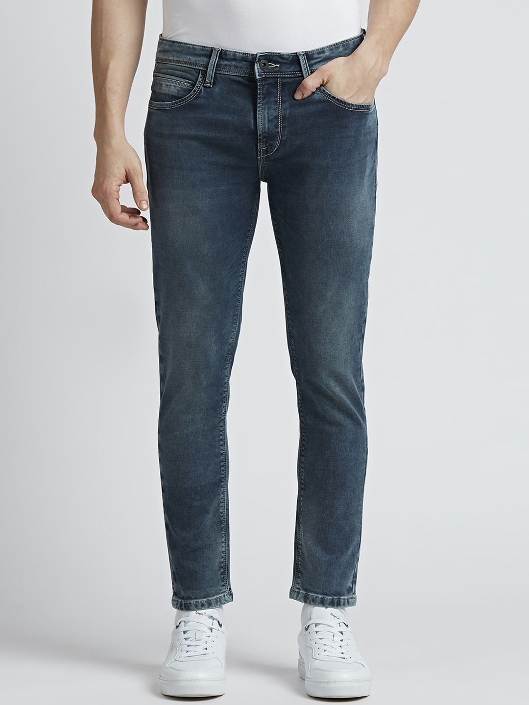 

Pepe Jeans Men Oliver Skinny Fit Light Fade Stretchable Jeans, Blue