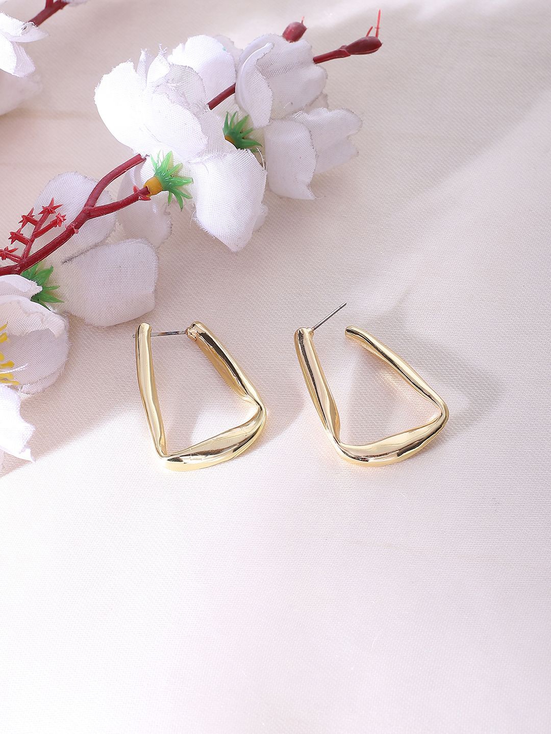 

ELLE Gold Plated Geometric Hoop Earrings