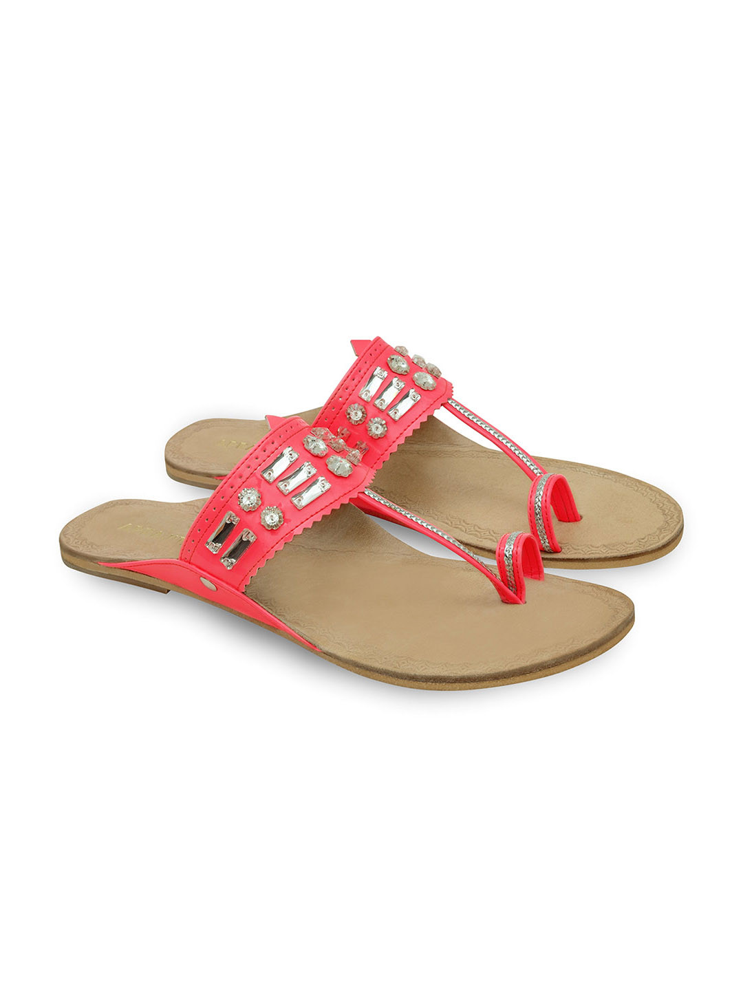 

Aprajita Toor Women Embellished Ethnic One Toe Flats, Pink