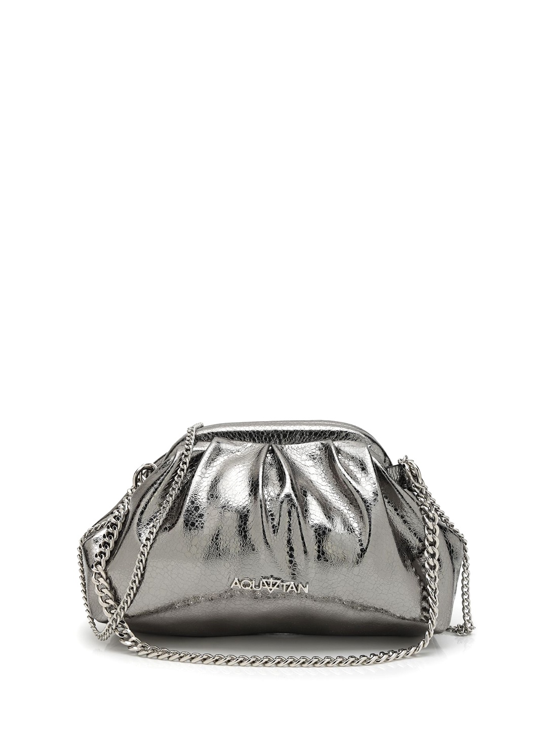 

AQUATAN Textured Swagger Sling Clutch Bag, Grey