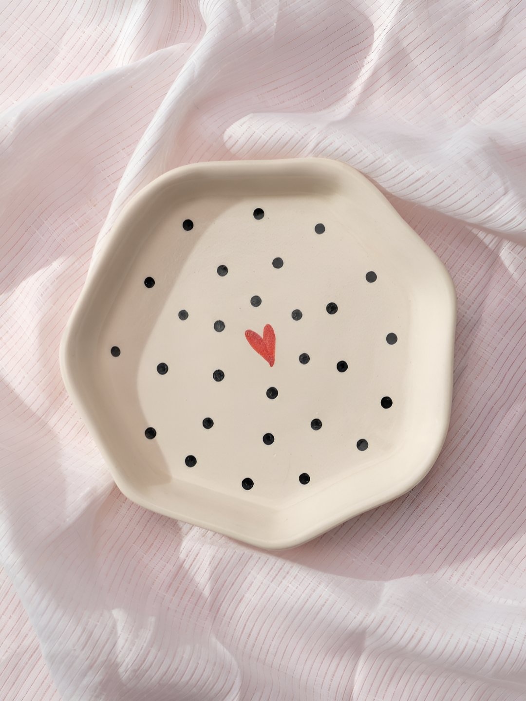 

haus & kinder White & Black Printed Ceramic Plates