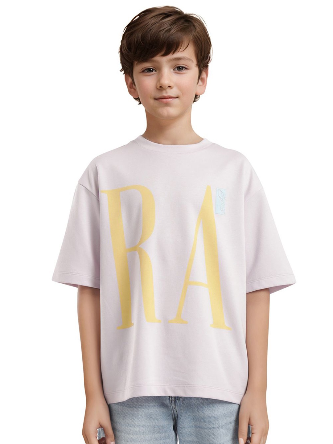 

Rare Ones Boys Oversized Graphic Print T-Shirt, Purple