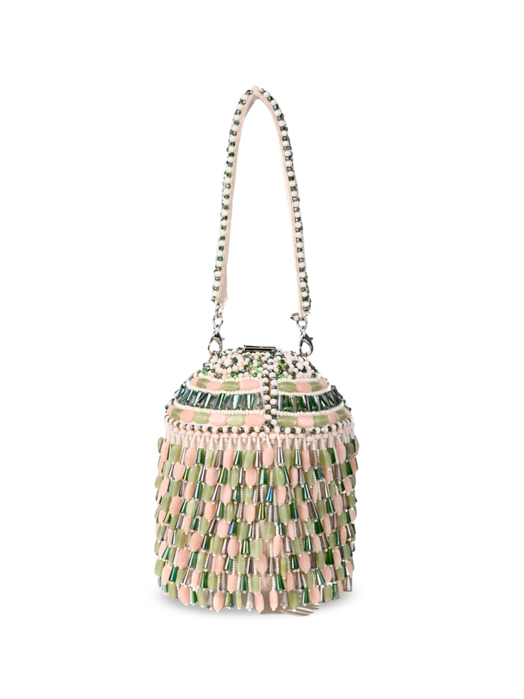 

House of Kosha Women Embellished Potli Clutches, Off white