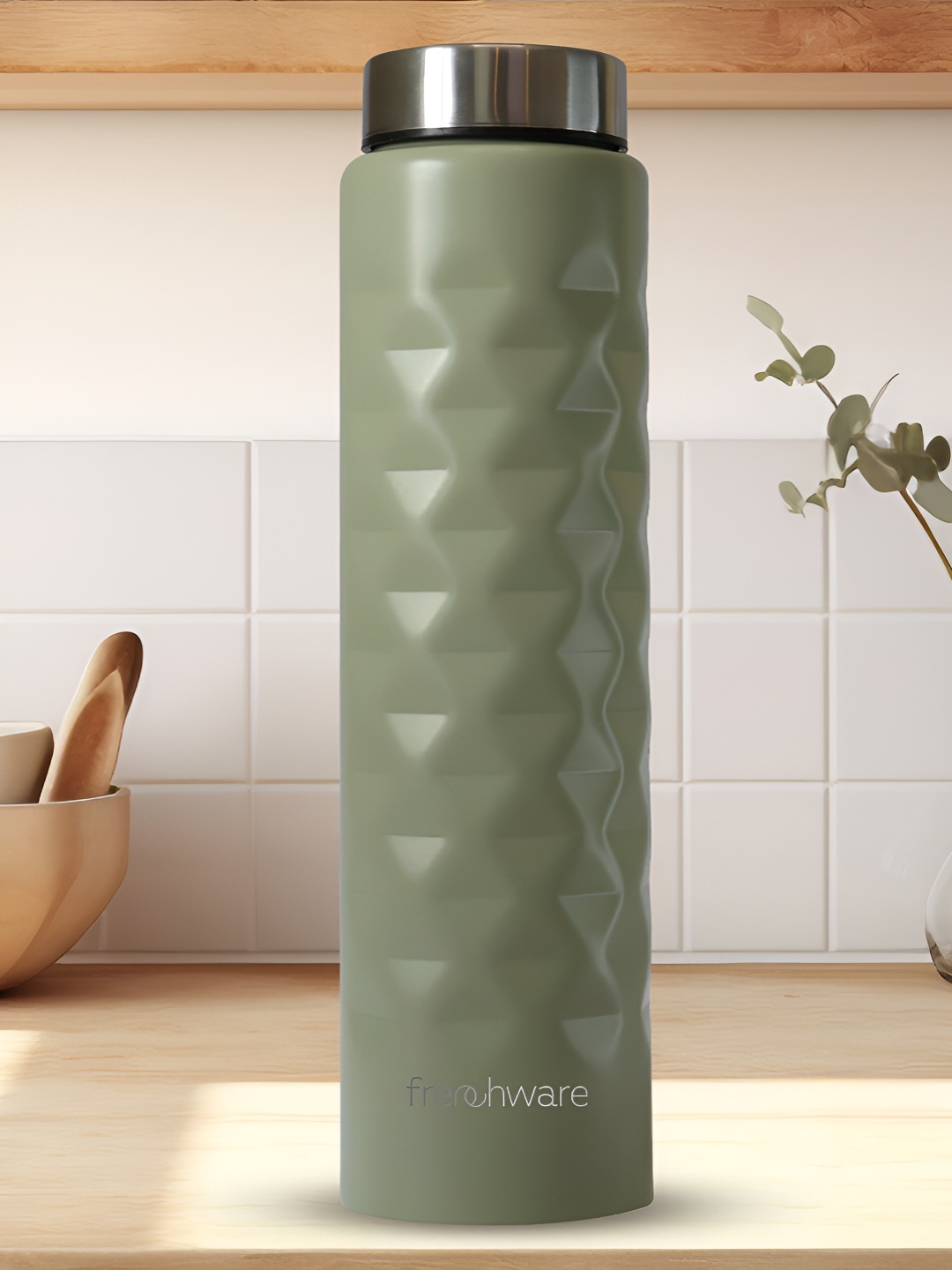 

Frenchware Olive Green Single Stainless Steel Water Bottle 1L