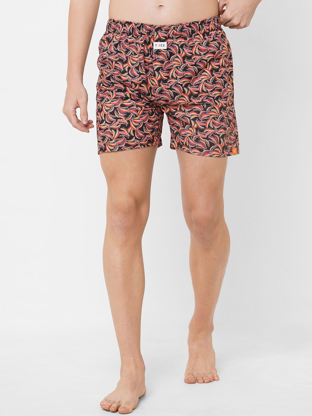 

evolove Printed Pure Cotton Boxers MBSWCBKW21-A1006, Black