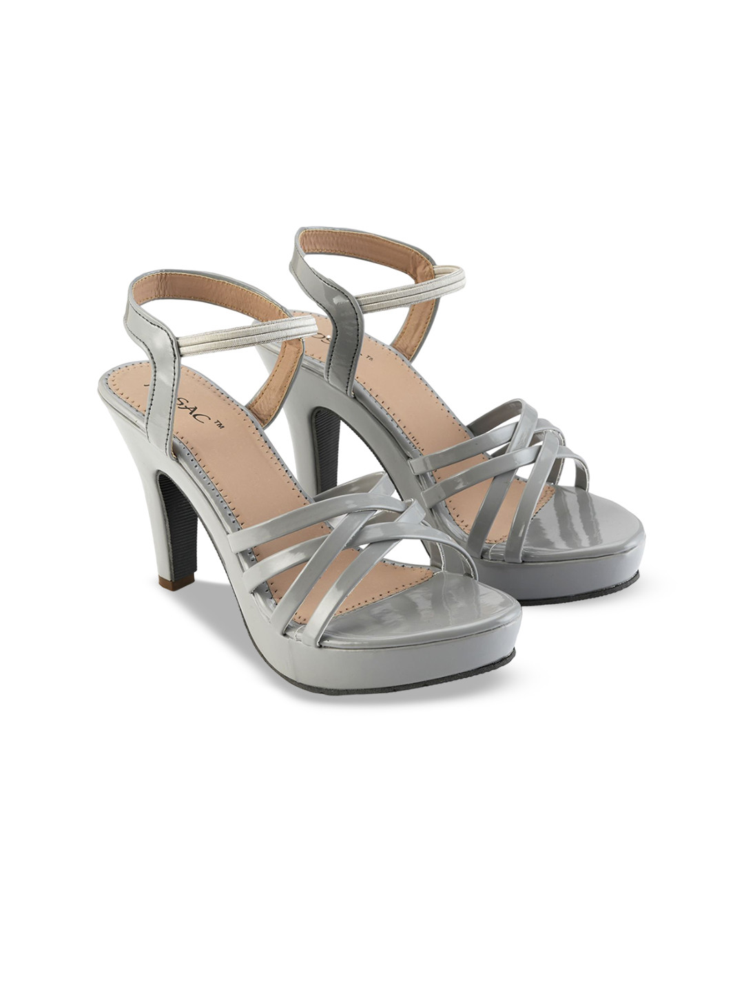 

MOSAC High-Top Stiletto Sandals, Grey