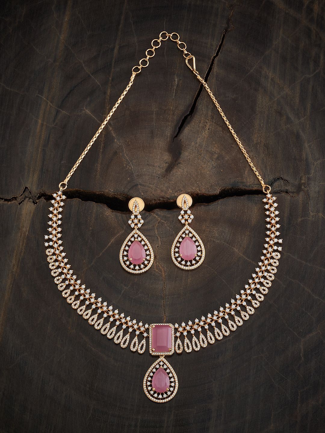 

Kushal's Fashion Jewellery Gold-Plated Cubic Zirconia Jewellery Set
