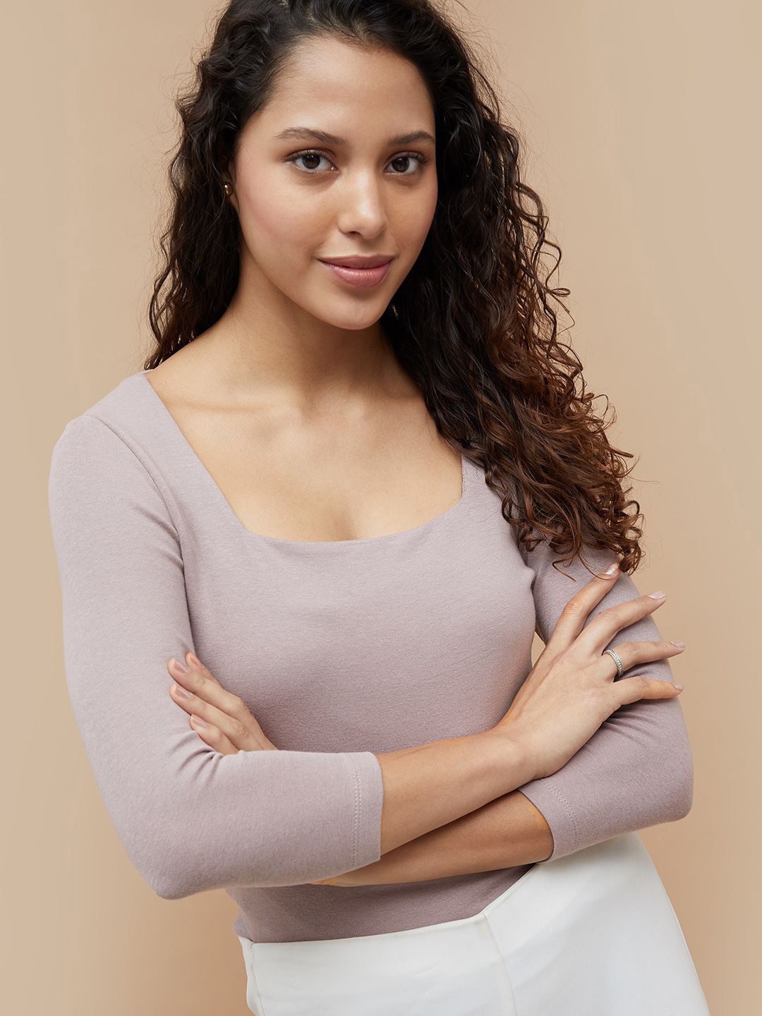 

CODE by Lifestyle Top, Beige