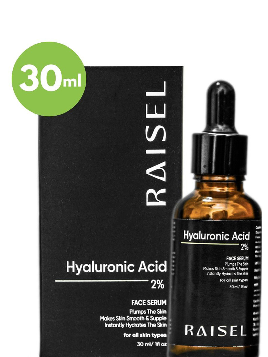 

RAISEL 2% Hyaluronic Acid Face Serum -30ml, White