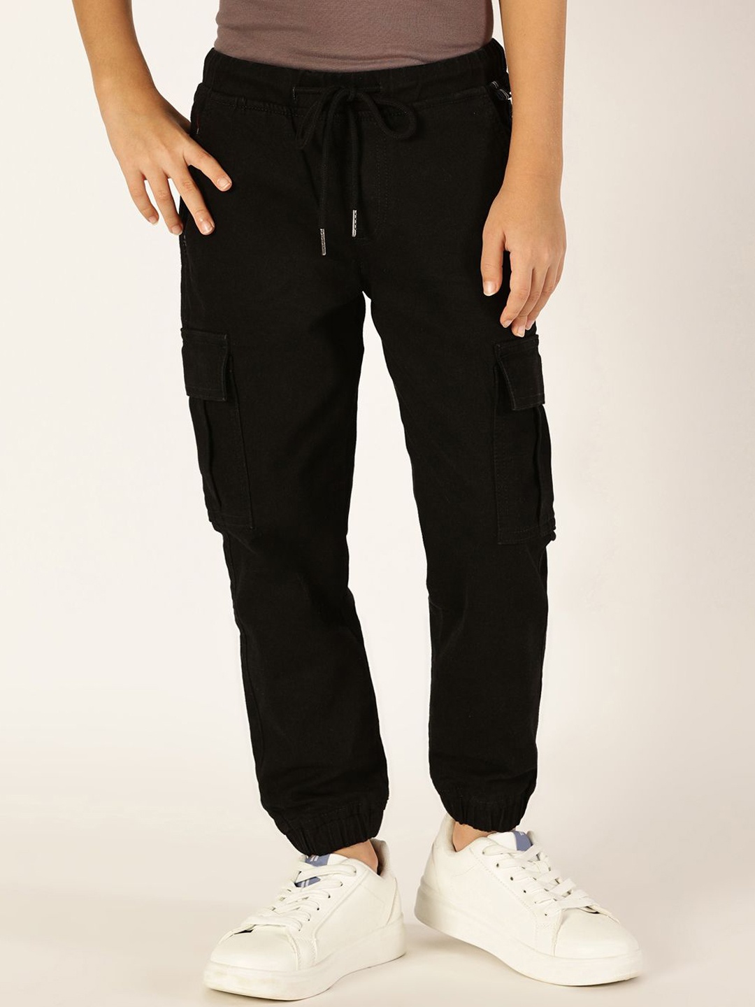 

Nautica Boys Solid Mid-Rise Smart Jogger Stretchable Jeans, Black