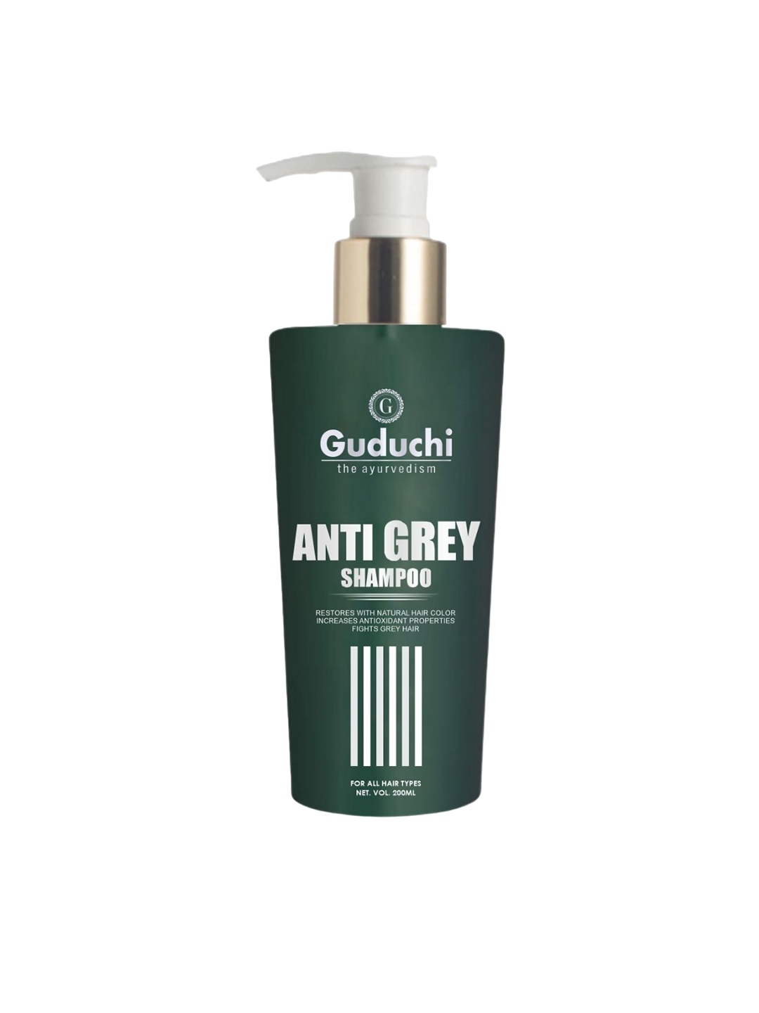 

Guduchi Ayurveda Anti Grey Shampoo - 200 ml, Green