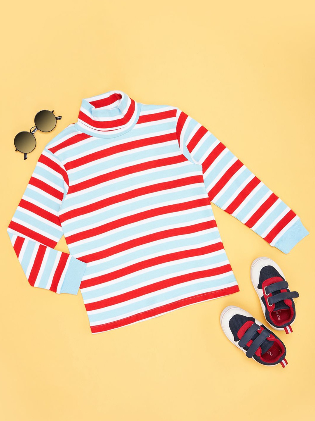 

Pantaloons Junior Boys Striped Sweatshirt, Blue