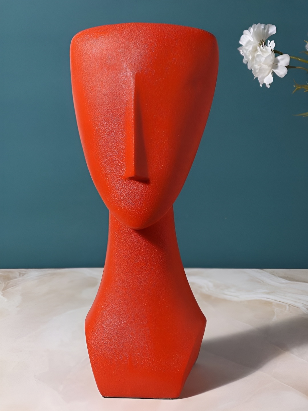 

SMOKEY COCKTAIL Orange Figurine Greek Abstract Face Showpiece