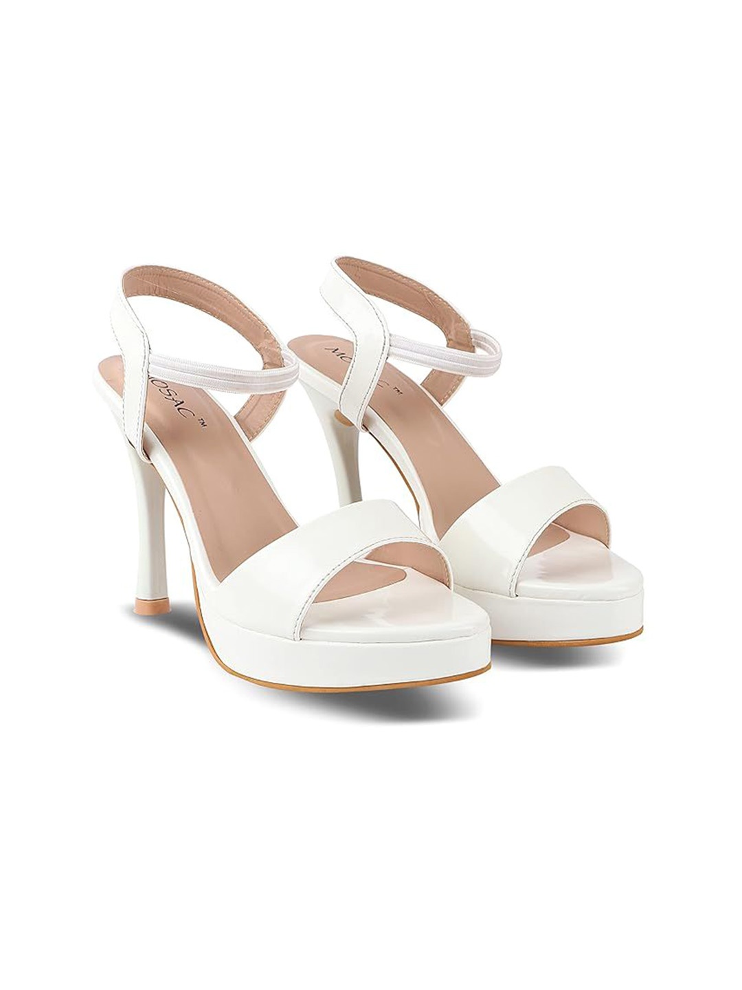 

MOSAC High-Top Stiletto Sandals, White