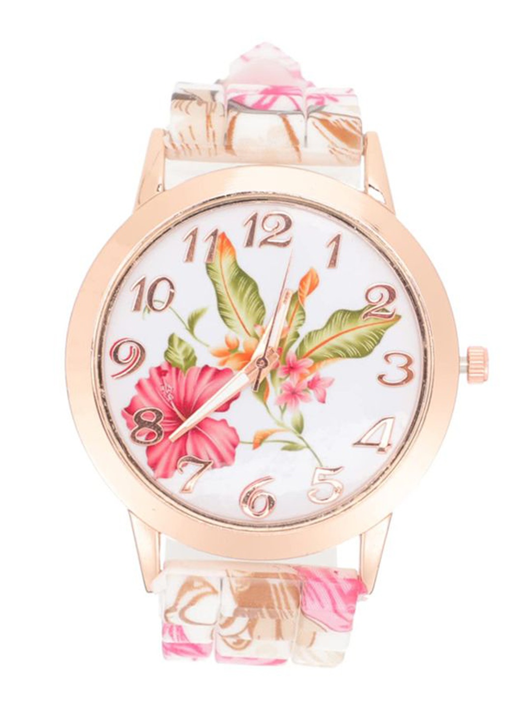 

FIMBUL Women Printed Dial & Straps Analogue Automatic Watch Watch-D3-03, Pink