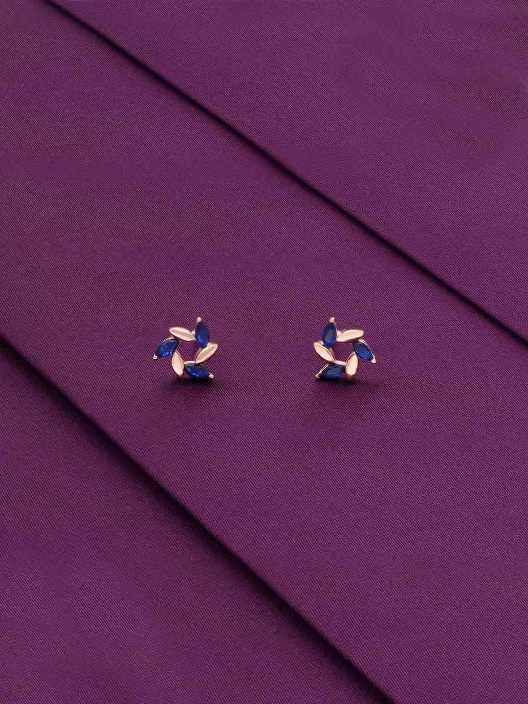 

KAI JEWEL Rose Gold-Plated Sterling Silver Cubic Zirconia Studs