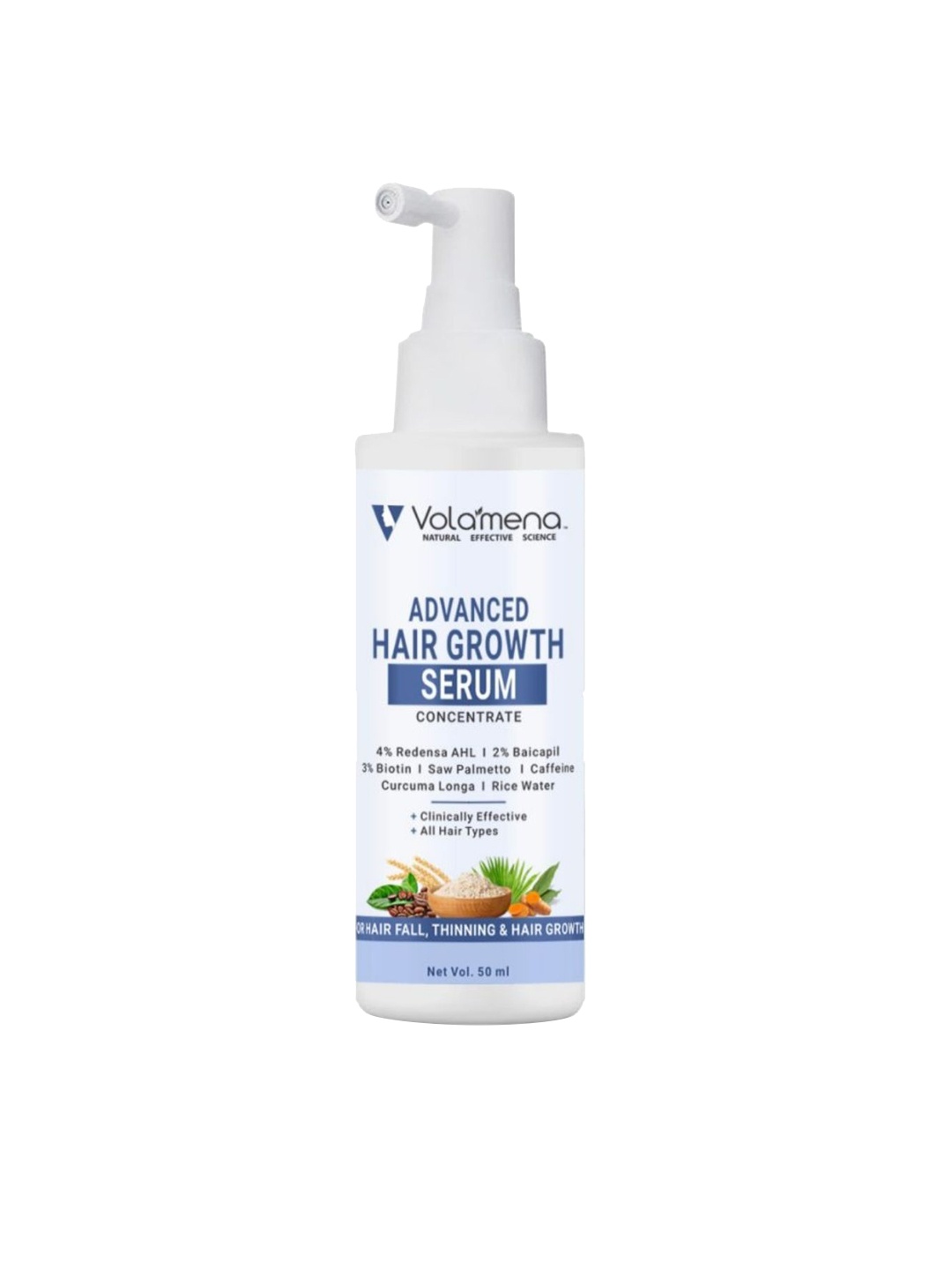 

Volamena Advance Hair Growth Serum For Hair Fall Control 50 ml, Transparent