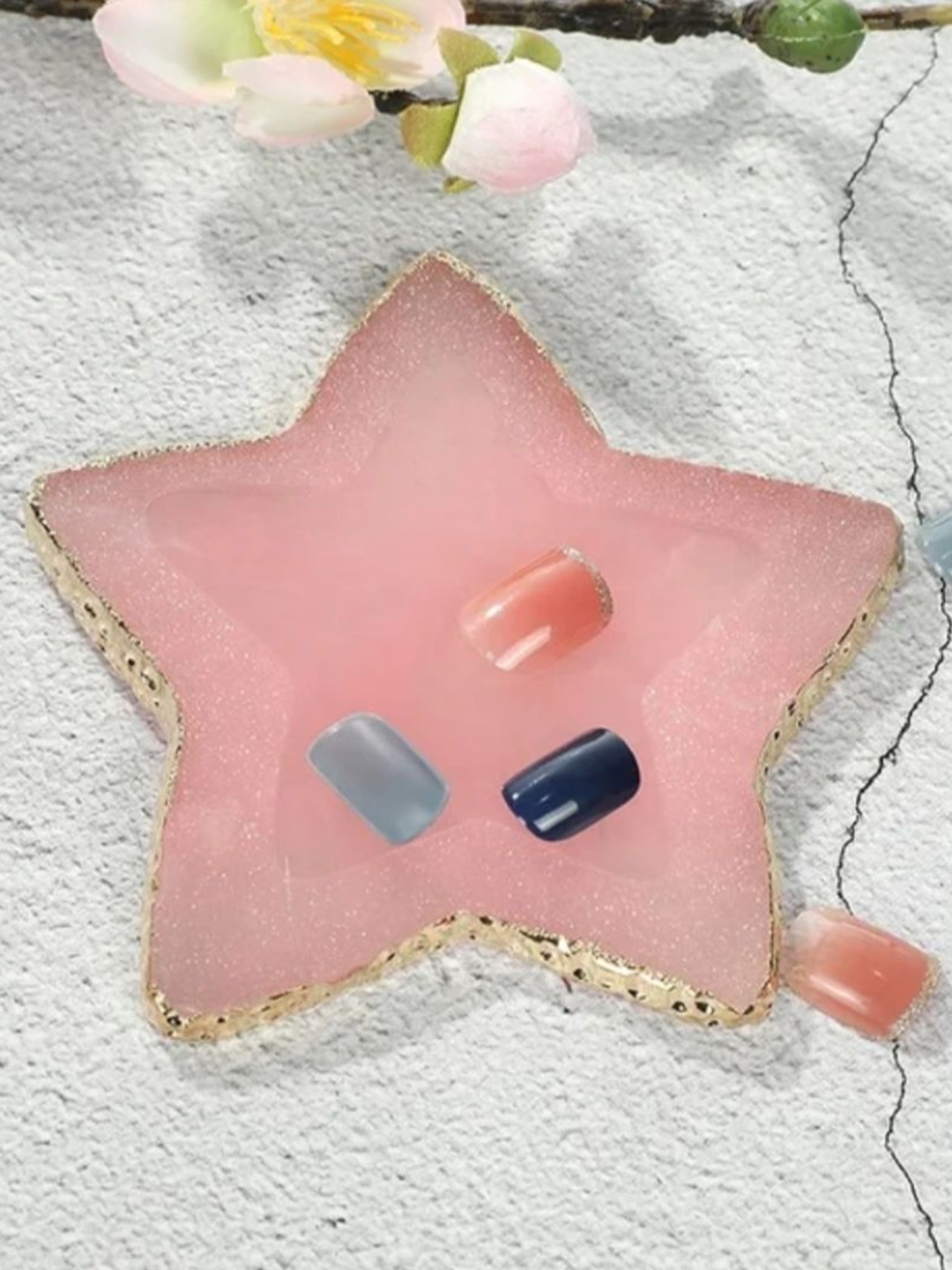 

RANORE Star Shape Resin Nail Art Painting Palette - Pink