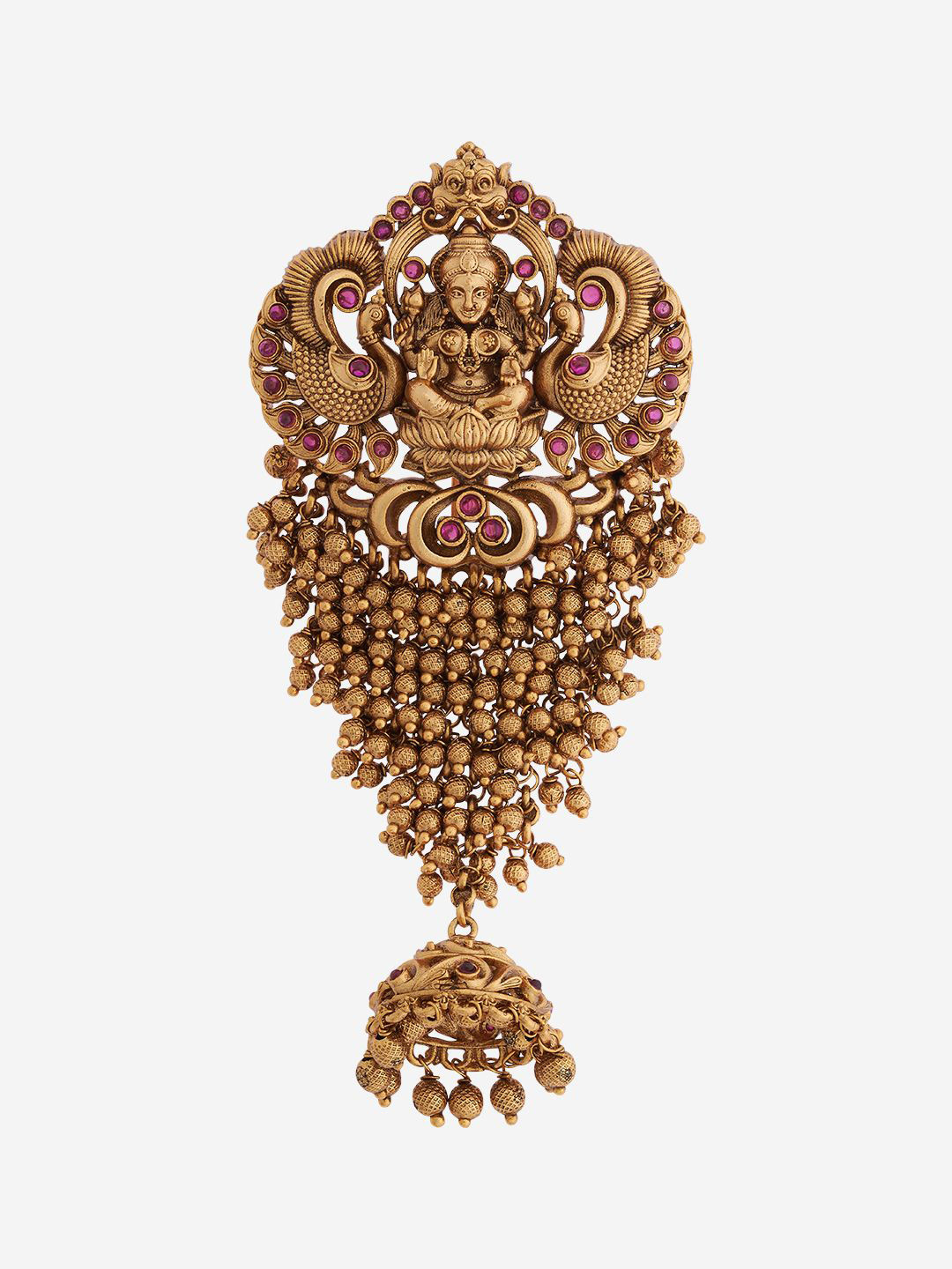 

Kushal's Fashion Jewellery Women Embellished French Barrette Hair Brooch, Gold