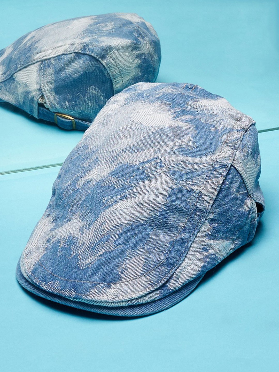 

French Accent Men Baseball Self Design Cap, Blue