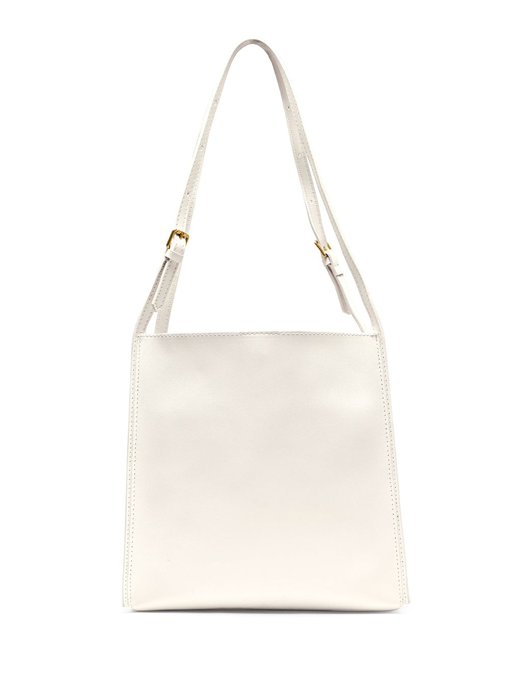 

SWASHAA Women Off White PU Structured Tote Bag