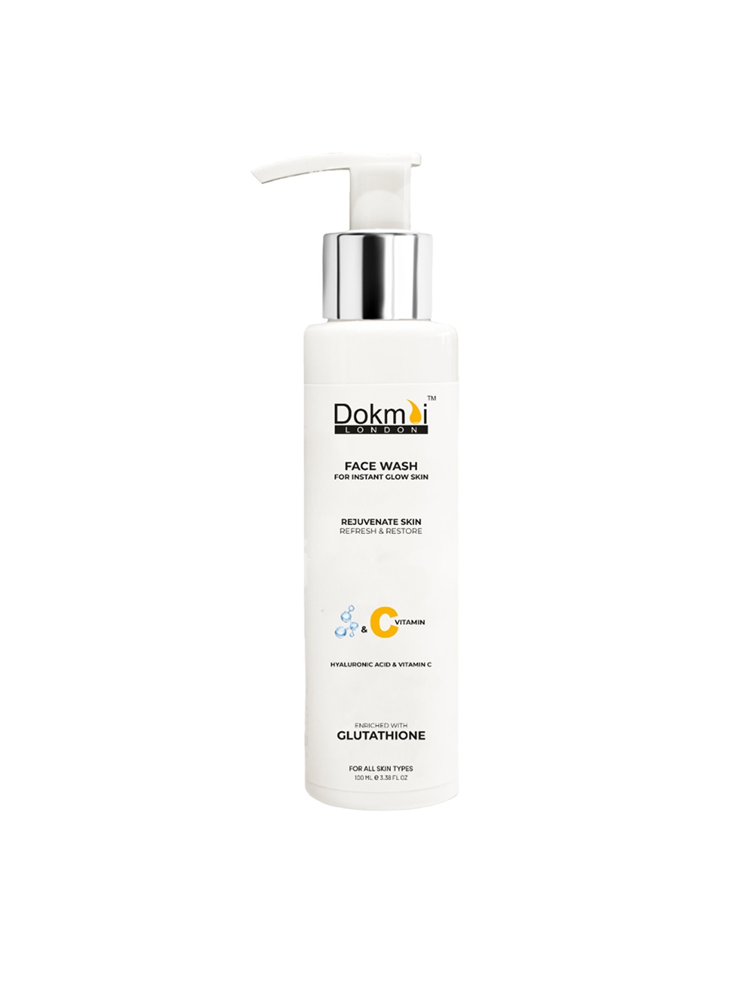 

Dokmai London Instant Glow Face Wash With Hyaluronic Acid-100ml, White