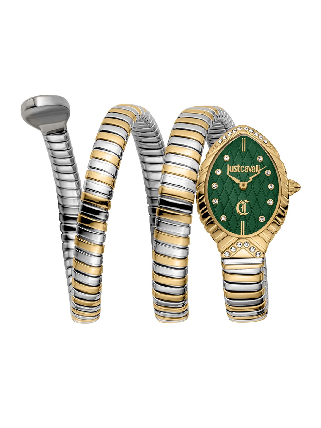 

Just Cavalli Unisex specchio snake Wrap Around Straps Watch JC1L323M0055, Green