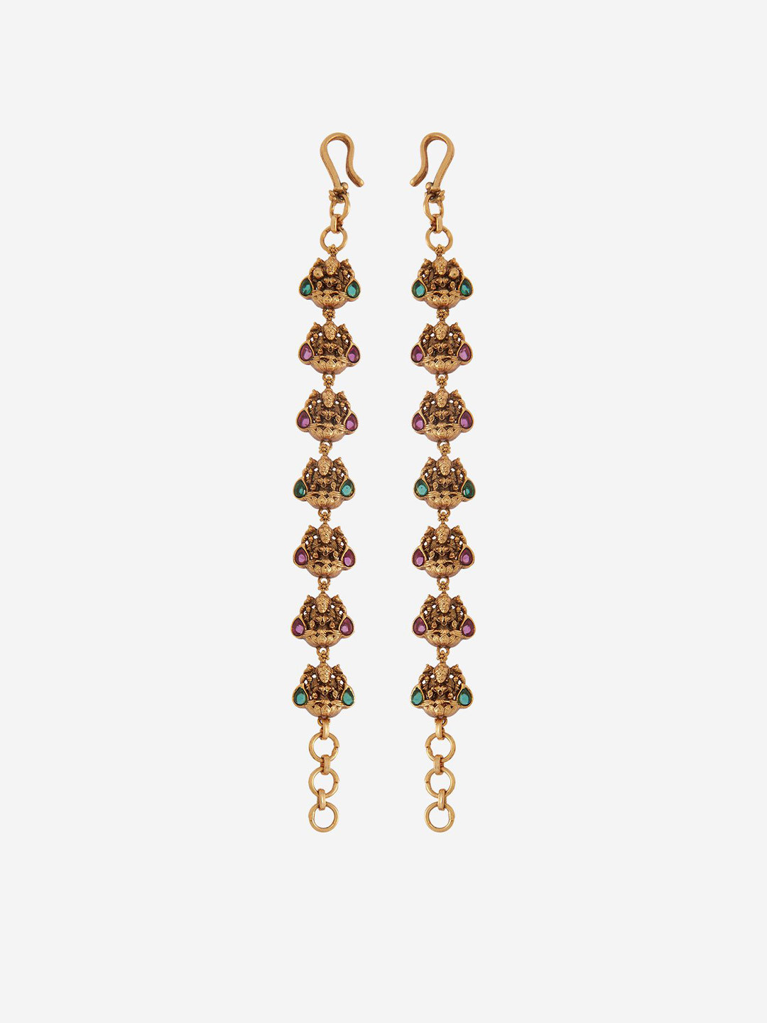 

Kushal's Fashion Jewellery Women Embellished Ethnic Antique Matil, Gold