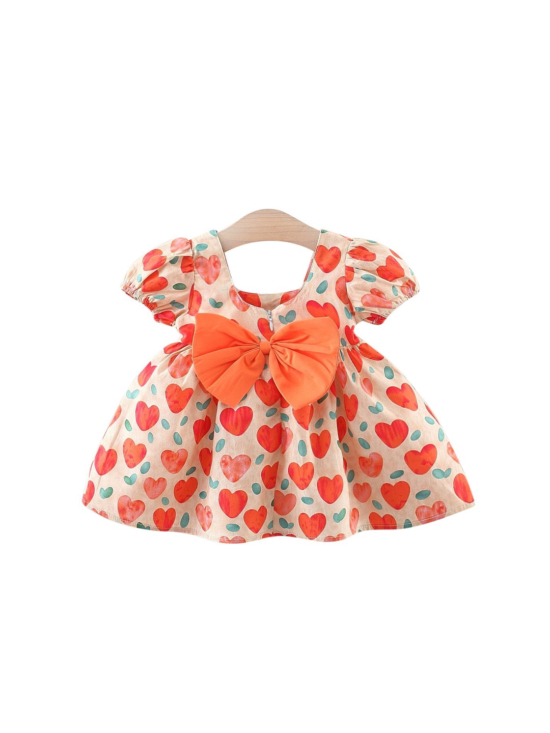 

StyleCast x Revolte Girls Printed Fit and Flare Mini Dress, Orange