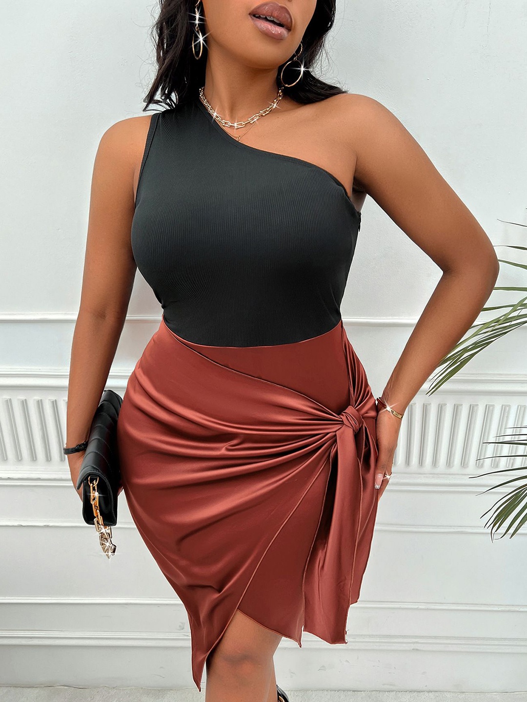 

StyleCast Colourblocked Bodycon Dress, Black