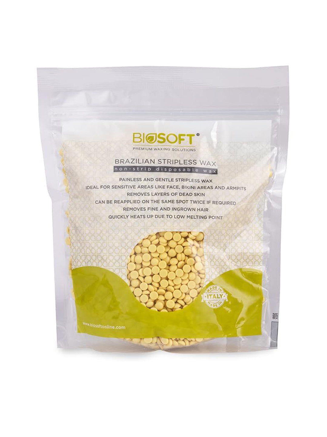 

Biosoft Brazilian Argan Stripless Wax-500g, Yellow
