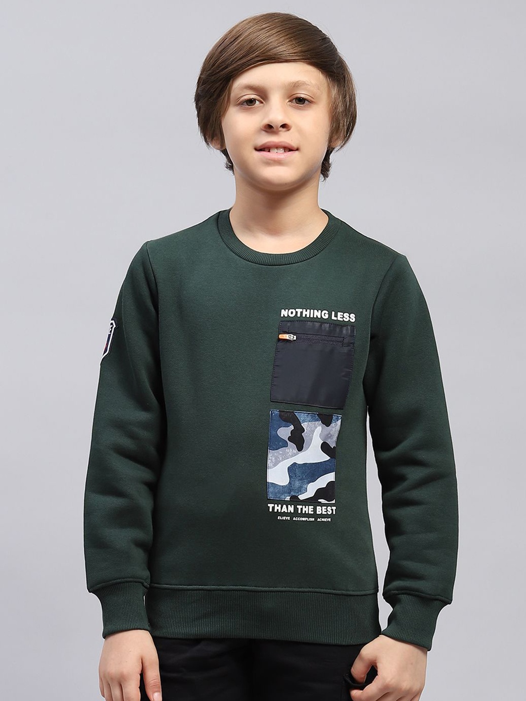 

Monte Carlo Boys Graphic Printed Sweatshirt, Green