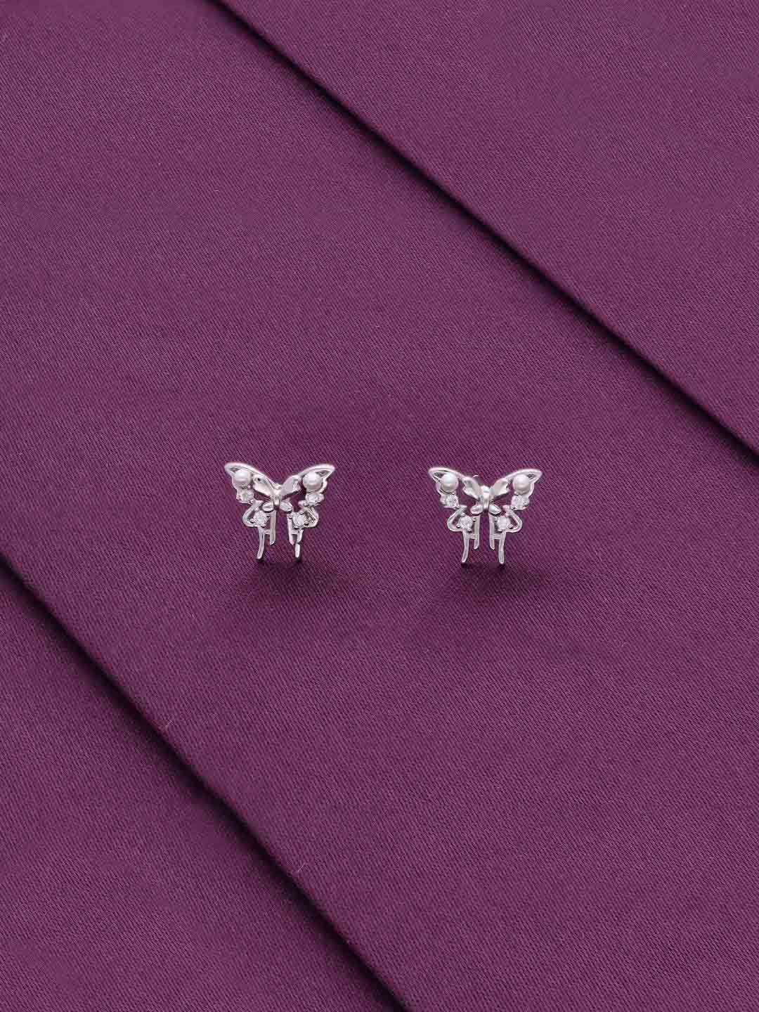 

KAI JEWEL Cubic Zirconia Contemporary Studs, Silver