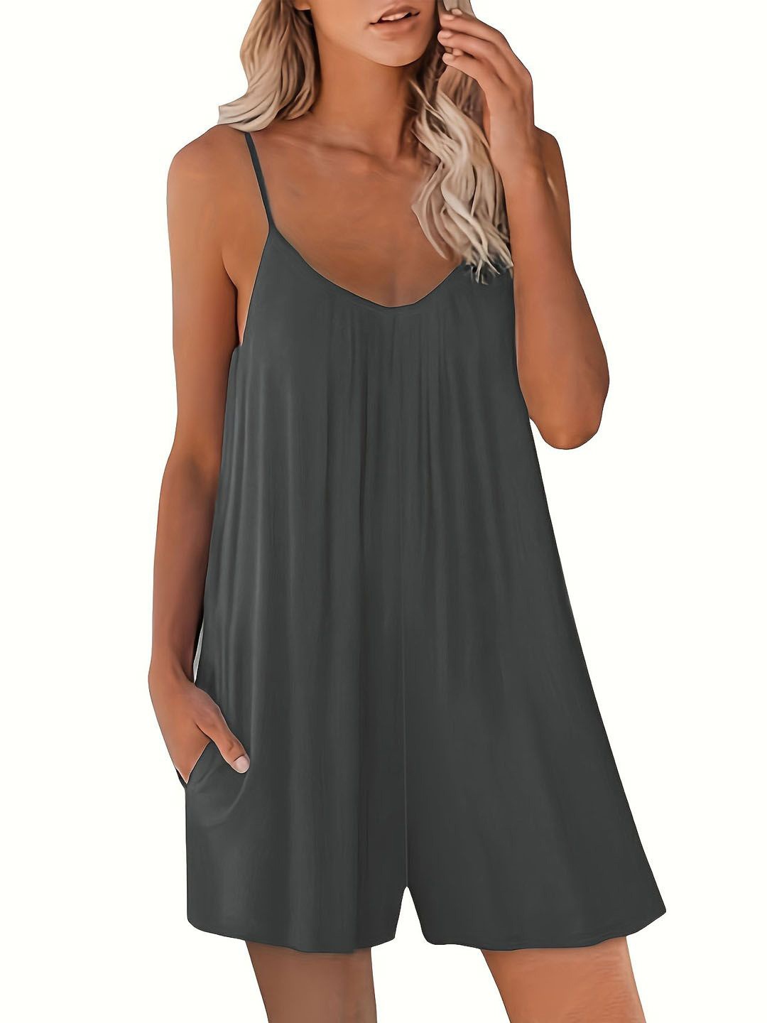 

StyleCast Women Solid Jumpsuit, Grey