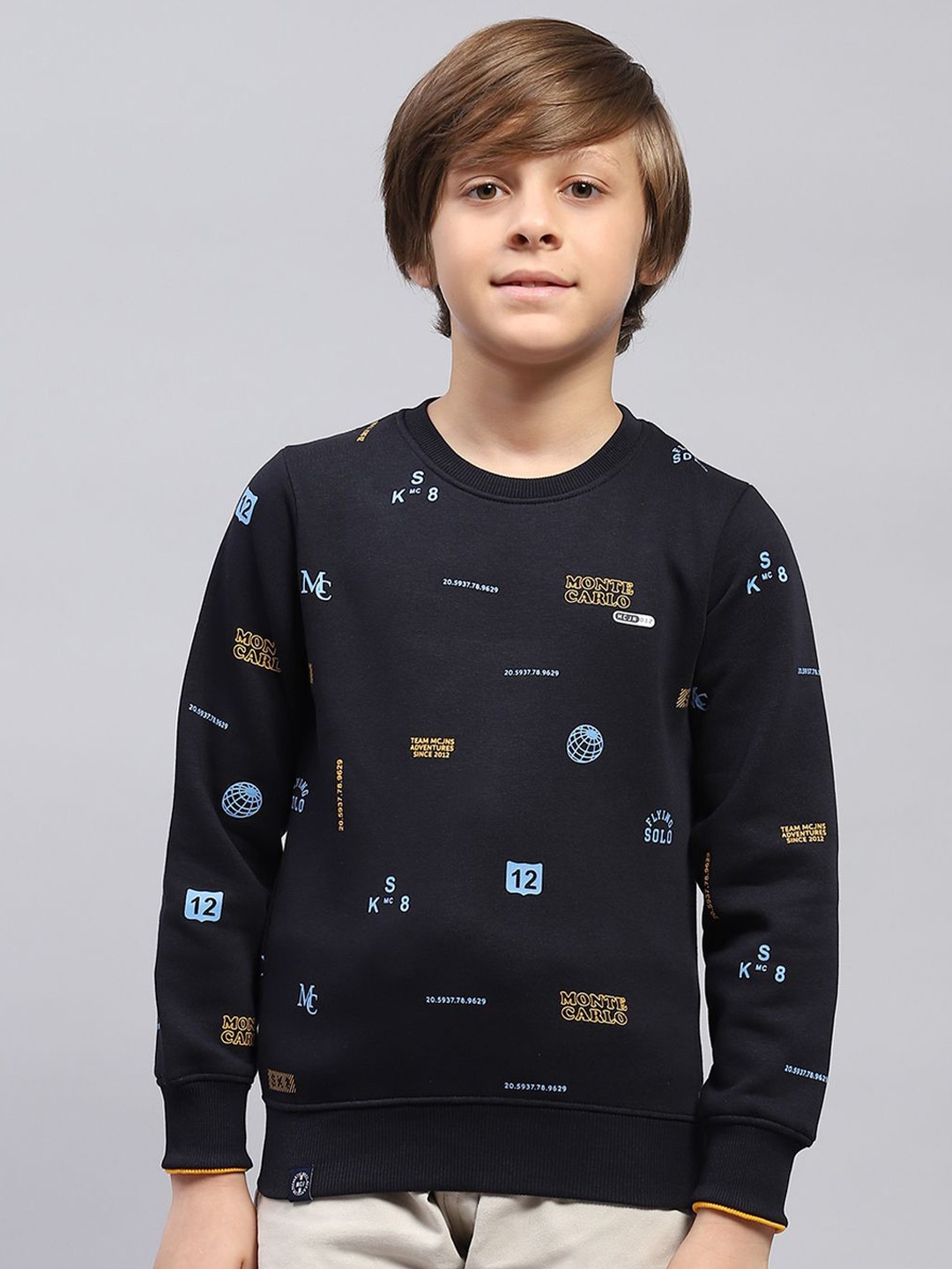 

Monte Carlo Boys Conversational Printed Sweatshirt, Navy blue