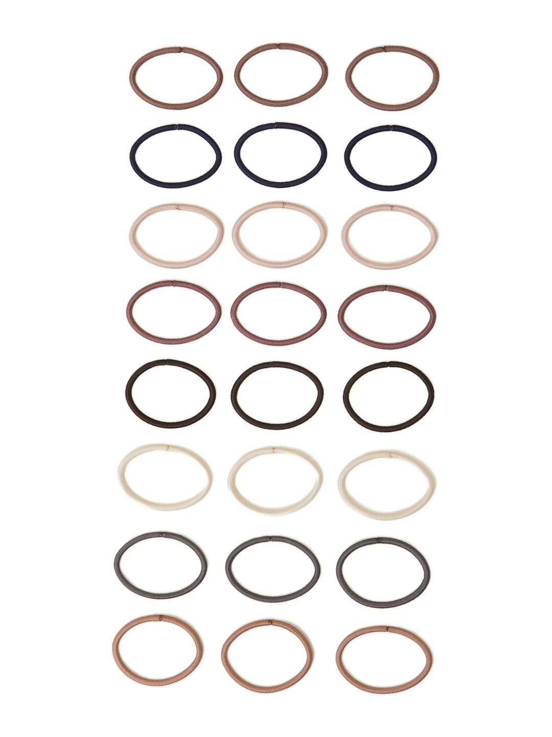 

Accessorize Women Set of 24 Ponytail Holders, Brown