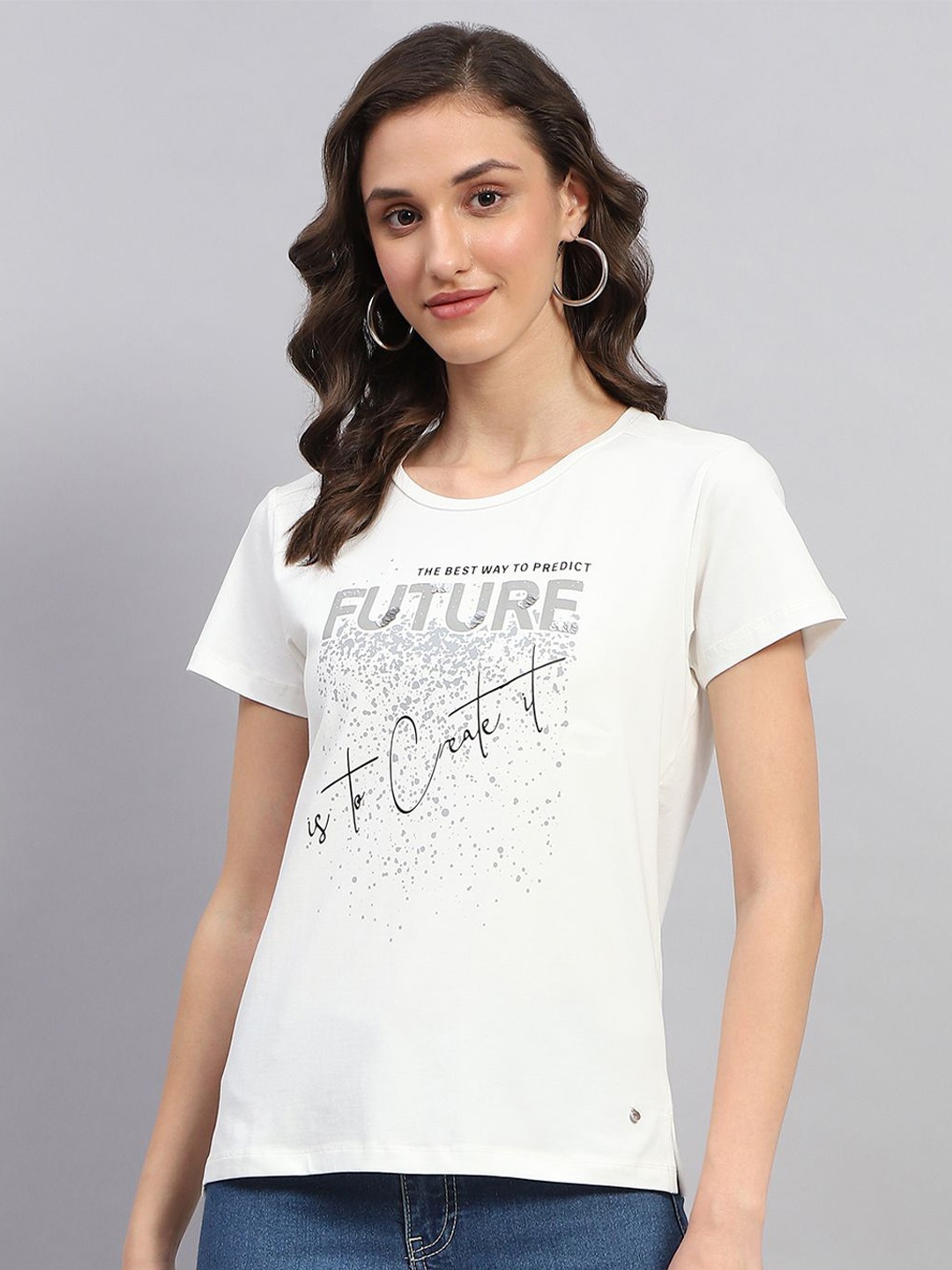 

Monte Carlo Print Top, White