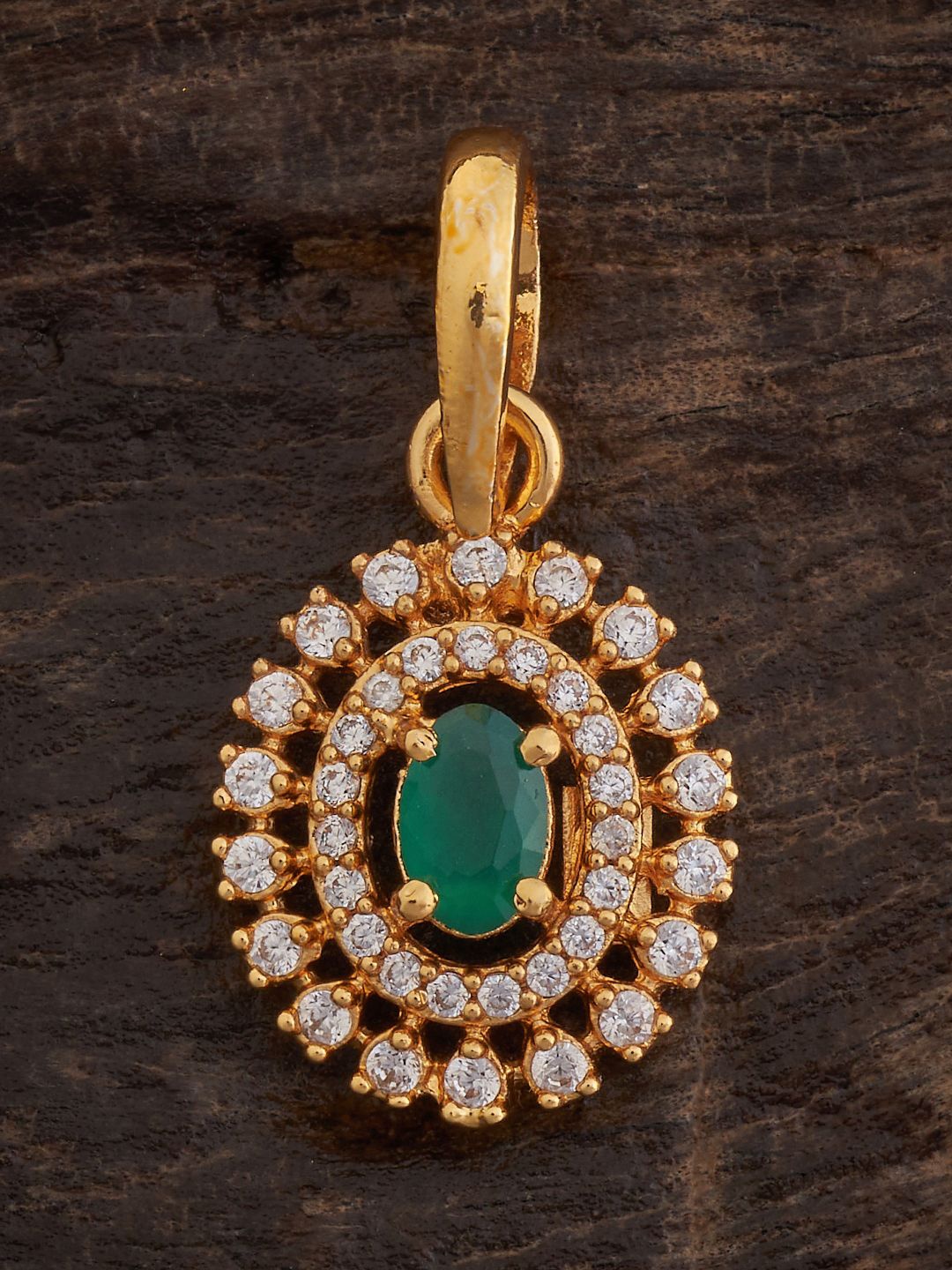 

Kushal's Fashion Jewellery 92.5 Pure Silver Gold-Plated Floral Pendants