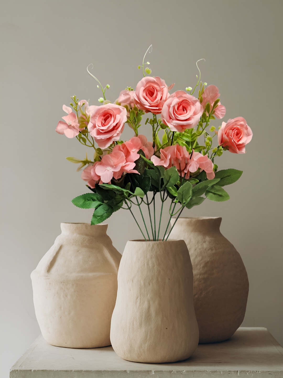

ARTSY Peach-Coloured Rose Artificial Flower