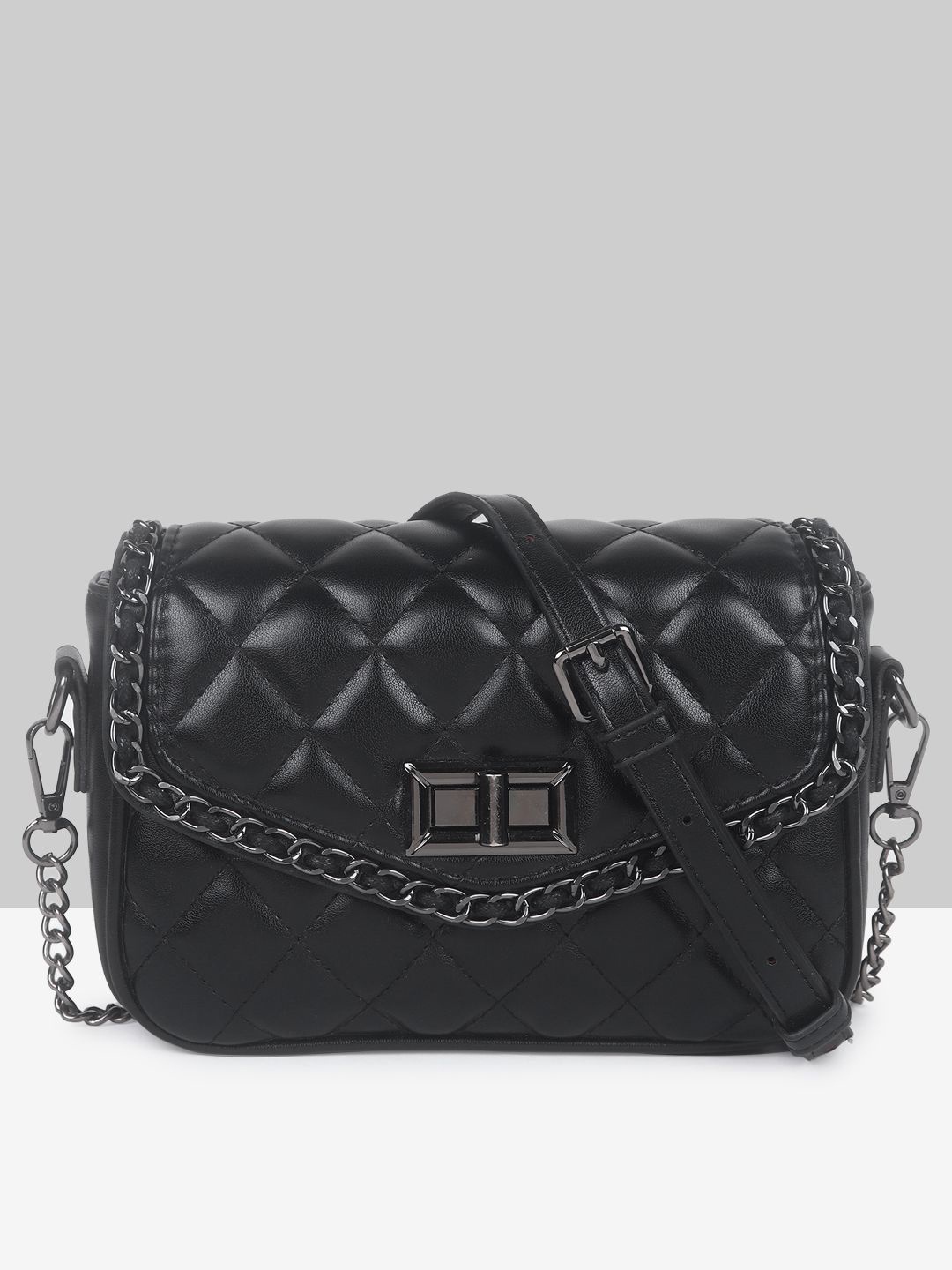 

Filauri Embellished PU Bucket Sling Bag, Black