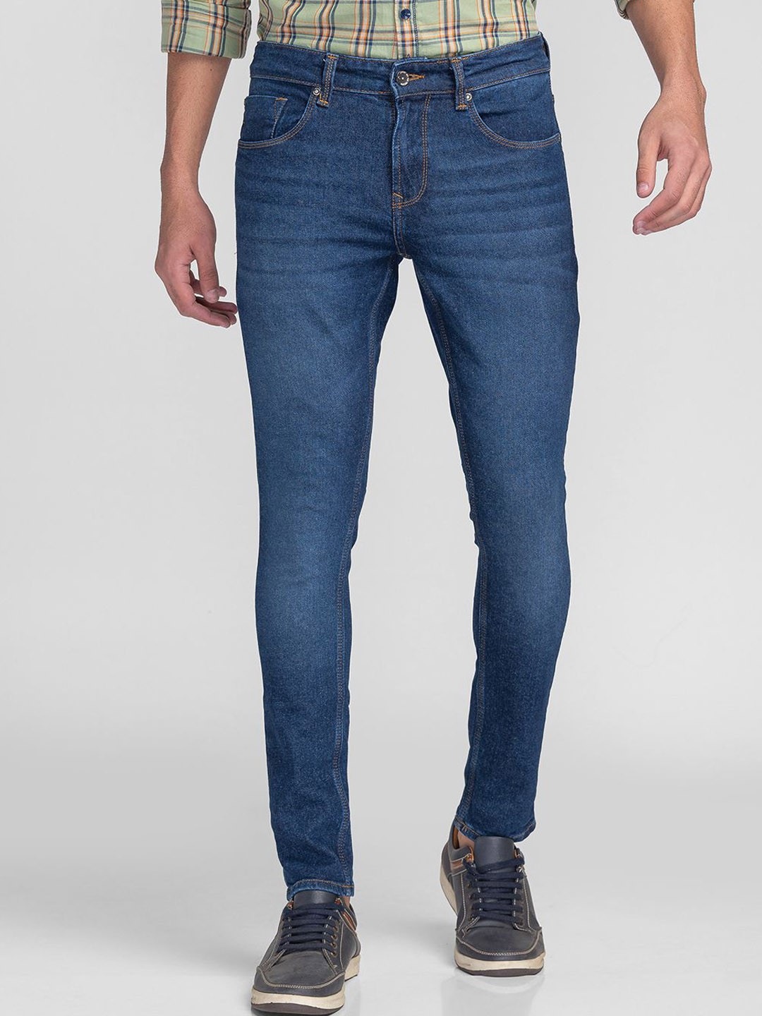 

SPYKAR Men Slim Fit Low-Rise Stretchable Jeans, Blue